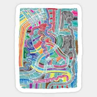 Rainbow Fork Swirls Sticker